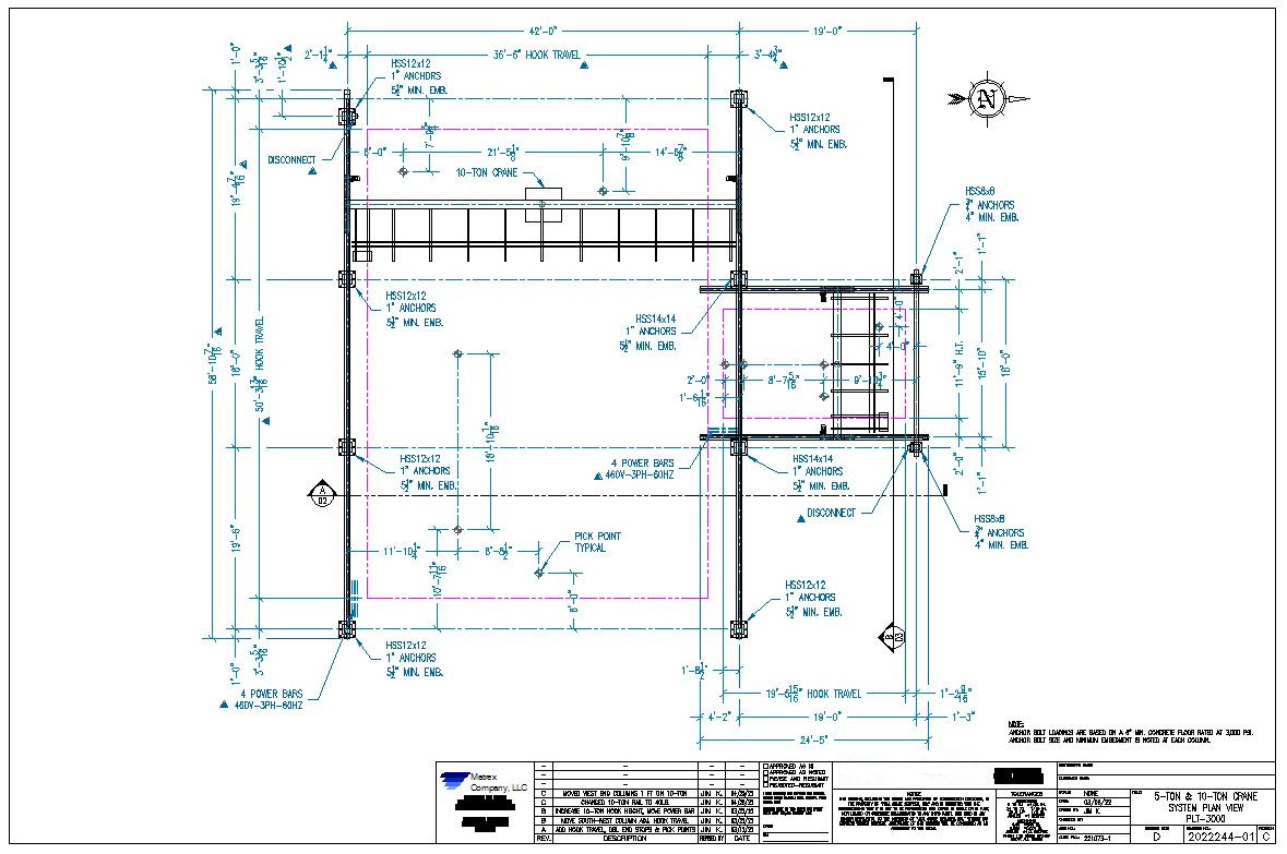Matrex 2D CAD Drawings